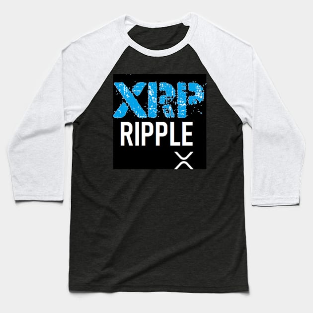 Ripple XRP (Front & Back Designs) Baseball T-Shirt by DigitalNomadInvestor